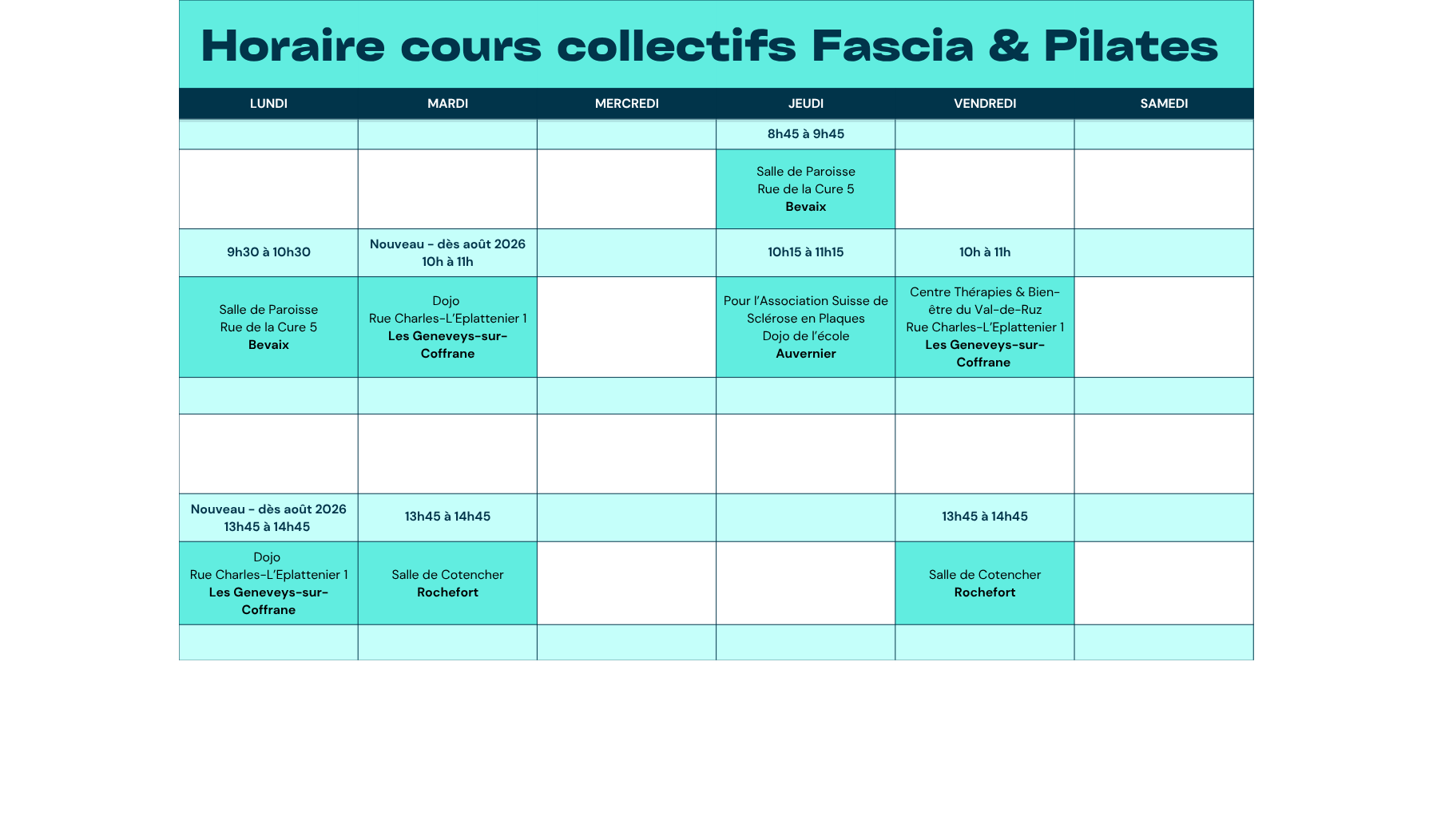 Horaire-cours